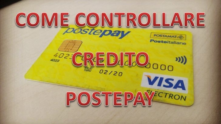 come controllare credito postepay