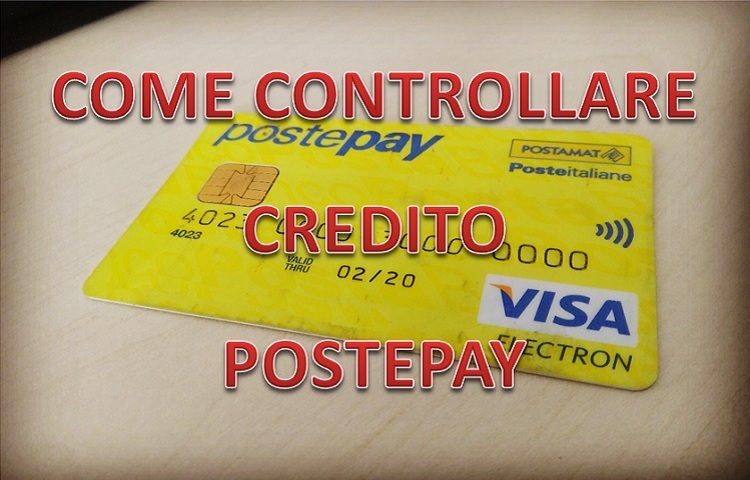 come controllare credito postepay