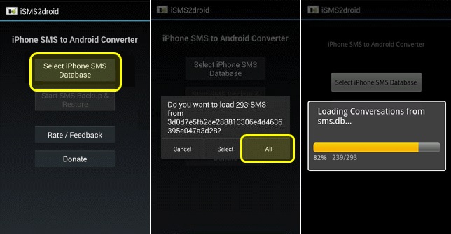 convertire messaggi iphone per android con isms2droid